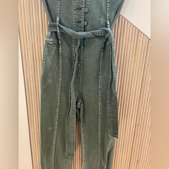 ULLA JOHNSON denim green jumpsuit size 2 - Picture 4 of 5